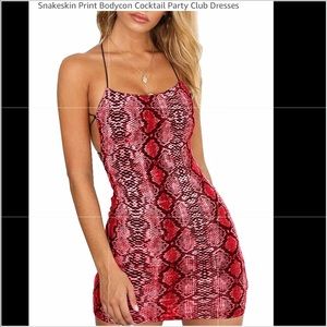 snake skin bodycon dress
